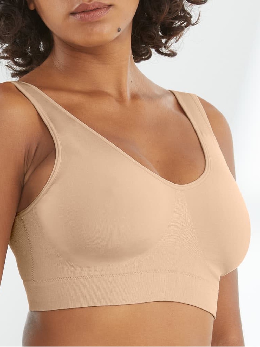 Wacoal B-Smooth Wire Free Bralette Size 40 Smoothing Bra in Beige / Sand 835275